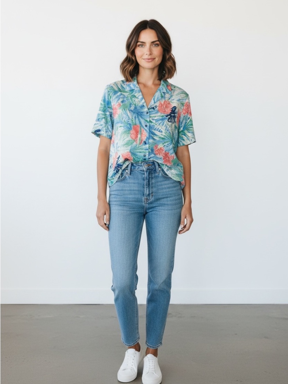 Vintage ALIA Hawaiian Flower Shirt